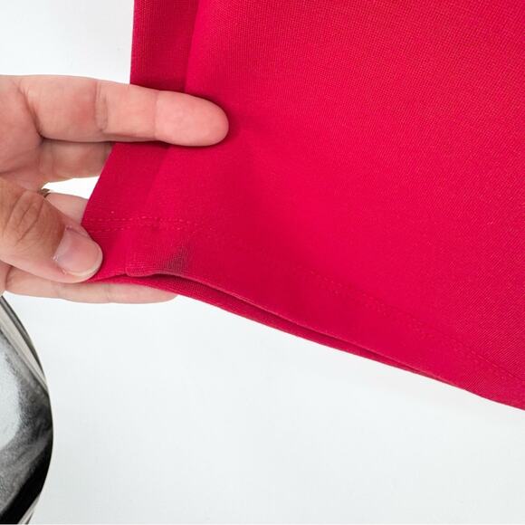 Marcella Women's Sonata Asymmetric Neckline Sheath Midi Dress Red S Glam Formal - Picture 13 of 15